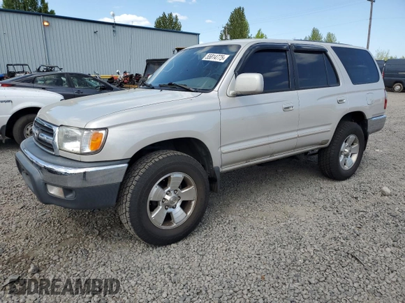 1999 Toyota 4Runner SR5 with VIN JT3GN86R7X0106125, listed as a Copart auction lot 55814775 with 292,758 mi miles and Clean Title. Bid and sale history available at DreamBid. Image 1.