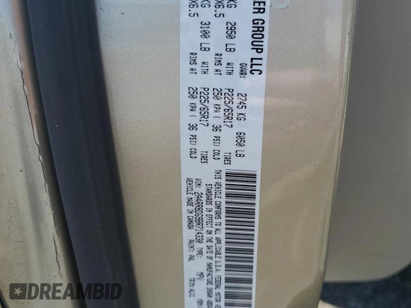 2011 Chrysler Town & Country Touring L with VIN 2A4RR8DG9BR714330, listed as a Copart auction lot 70029574 with 160,841 mi miles and Salvage Title. Bid and sale history available at DreamBid. Image 13.