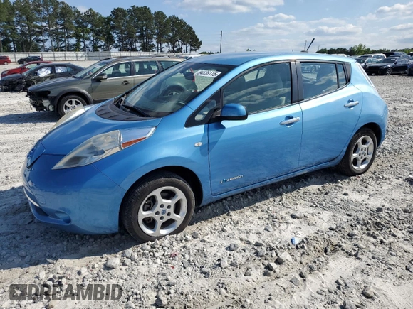 2011 Nissan LEAF SL-e with VIN JN1AZ0CP0BT003522, listed as a Copart auction lot 54838115 with 58,080 mi miles and Clean Title. Bid and sale history available at carsss.com. Image 1.
