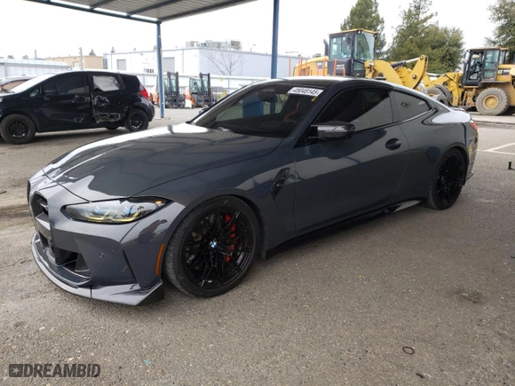 2023 BMW M4 Competition xDrive with VIN WBS43AZ06PCM98210, listed as a Copart auction lot 45048145 with NaN miles and Salvage Title. Bid and sale history available at carsss.com. Image 1.