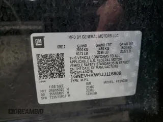 2018 Chevrolet Traverse LT Leather with VIN 1GNEVHKW9JJ116808, listed as a Copart auction lot 85005504 with 33,072 mi miles and Salvage Title. Bid and sale history available at carsss.com. Image 15.
