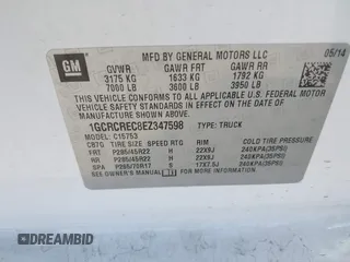 2014 Chevrolet Silverado 1500 LT with VIN 1GCRCREC8EZ347598, listed as a IAAI auction lot 41688554 with 116,298 mi miles and . Bid and sale history available at DreamBid. Image 9.