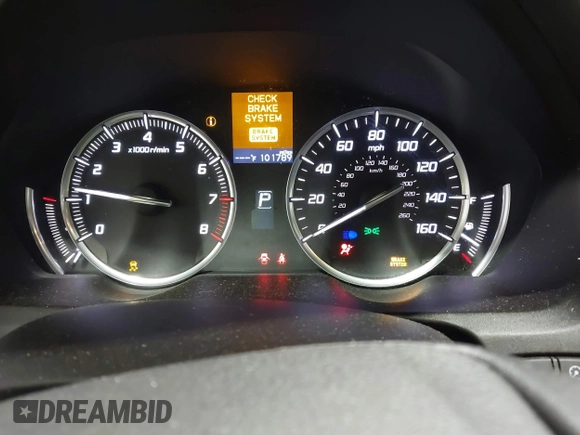 2016 Acura TLX with VIN 19UUB1F32GA015947, listed as a IAAI auction lot 41495180 with 101,789 mi miles. Bid and sale history available at carsss.com. Image 7.