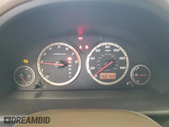 2004 Honda CR-V LX with VIN SHSRD68454U203861, listed as a Copart auction lot 54929385 with 155,759 mi miles and Salvage Title. Bid and sale history available at DreamBid. Image 9.