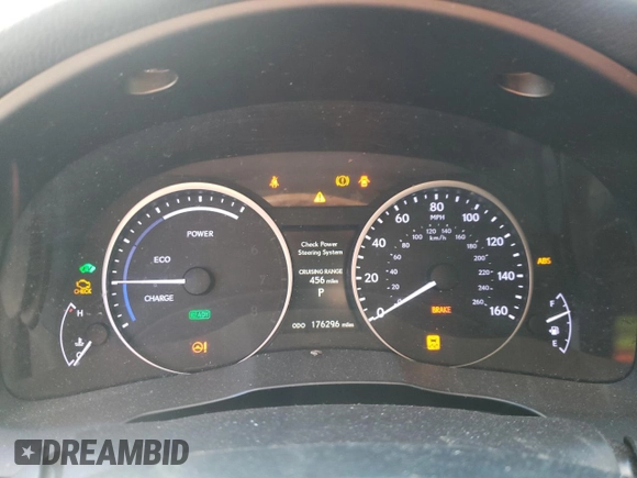 2013 Lexus ES 300h with VIN JTHBW1GG3D2027508, listed as a Copart auction lot 48983645 with 176,296 mi miles and Salvage Title. Bid and sale history available at DreamBid. Image 9.