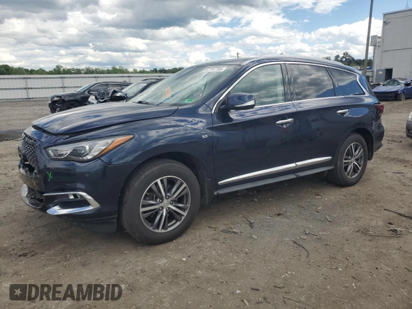 2019 Infiniti QX60 Luxe z VIN 5N1DL0MMXKC503487, wystawiony jako Copart lot #57797785 z przebiegiem 94 109 mil mil oraz Szkoda całkowita • Salvage title. Historia ofert i sprzedaży dostępna na DreamBid. Obrazek 1.