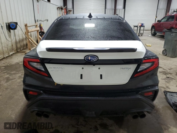 2022 Subaru WRX Premium with VIN JF1VBAF6XN9023652, listed as a Copart auction lot 75480643 with 40,264 mi miles and Salvage Title. Bid and sale history available at DreamBid. Image 6.