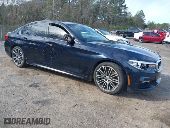 2018 BMW 5 Series 530i with VIN WBAJA5C50JWA35707, listed as a IAAI auction lot 41722656 with 137,619 mi miles and . Bid and sale history available at DreamBid. Image 1.