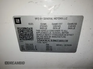 2021 GMC Acadia SLT z VIN 1GKKNULS3MZ165139, wystawiony jako Copart lot #87185154 z przebiegiem 90 361 mil mil oraz Szkoda całkowita • Salvage title. Historia ofert i sprzedaży dostępna na DreamBid. Obrazek 14.