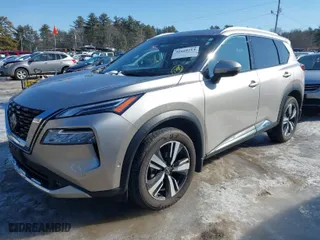 2022 Nissan Rogue Platinum with VIN JN8BT3DD5NW278030, listed as a IAAI auction lot 41629214 with 14,883 mi miles. Bid and sale history available at carsss.com. Image 2.