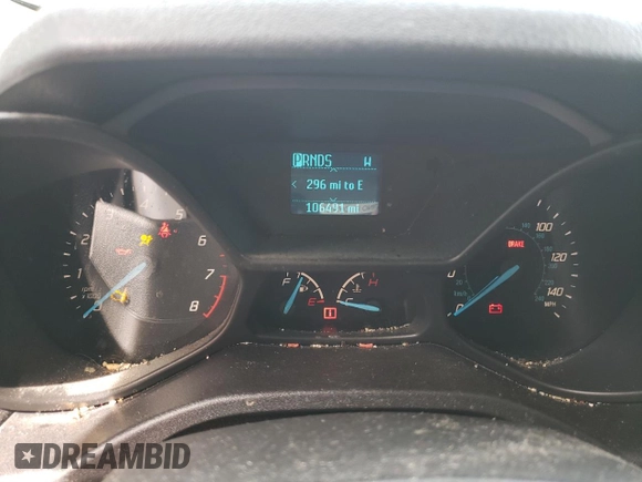 2018 Ford Transit Connect XL with VIN NM0GS9E74J1366779, listed as a Copart auction lot 61565865 with 106,491 mi miles and Salvage title. Bid and sale history available at DreamBid. Image 9.