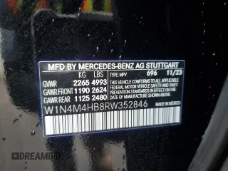 2024 Mercedes-Benz GLB 250 с VIN W1N4M4HB8RW352846, выставлен на аукционе Copart как лот 46858535 с пробегом 15 488 миль миль и Чистый • Clean title. История ставок и продаж доступна на DreamBid. Изображение 14.