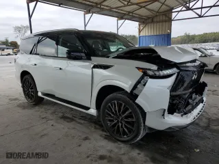 2025 Infiniti QX80 AUTOGRAPH with VIN JN8AZ3CC3S9601746, listed as a Copart auction lot 78186414 with 1,235 mi miles and Salvage Title. Bid and sale history available at carsss.com. Image 4.