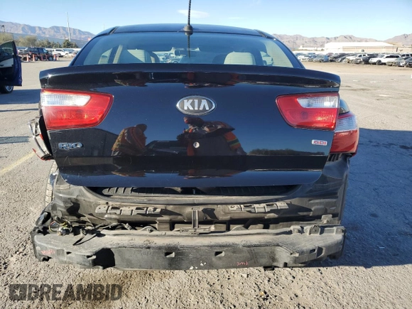 2013 Kia Rio LX with VIN KNADM4A38D6256604, listed as a Copart auction lot 46542975 with 134,470 mi miles and Salvage Title. Bid and sale history available at carsss.com. Image 6.
