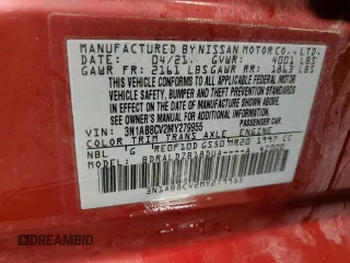 2021 Nissan Sentra SV with VIN 3N1AB8CV2MY279955, listed as a Copart auction lot 49726485 with 71,356 mi miles and Salvage Title. Bid and sale history available at carsss.com. Image 12.