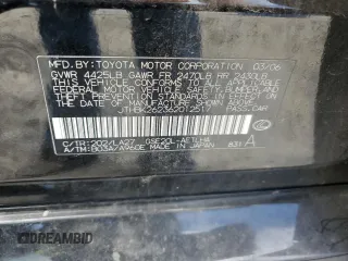 2006 Lexus IS 250 z VIN JTHBK262362012517, wystawiony jako Copart lot #60495945 z przebiegiem Nie podano mil oraz Szkoda całkowita • Salvage title. Historia ofert i sprzedaży dostępna na DreamBid. Obrazek 12.