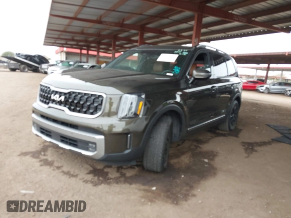 2023 Kia Telluride SX Prestige X-Line with VIN 5XYP5DGC5PG407971, listed as a IAAI auction lot 41578334 with 50,481 mi miles and . Bid and sale history available at DreamBid. Image 17.
