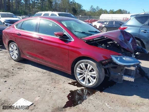 2015 Chrysler 200 Limited with VIN 1C3CCCAB4FN568063, listed as a IAAI auction lot 41353559 with 116,816 mi miles. Bid and sale history available at carsss.com. Image 1.