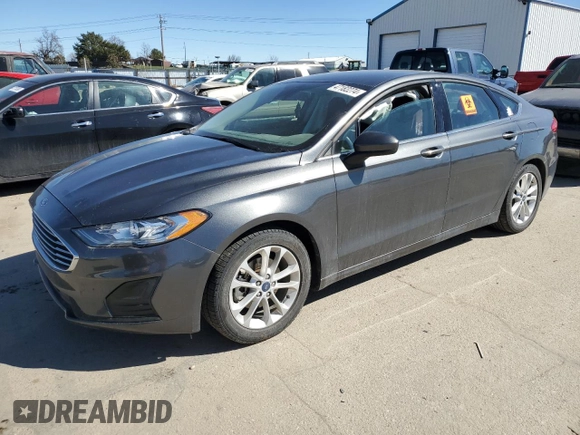2020 Ford Fusion SE with VIN 3FA6P0HD0LR258137, listed as a Copart auction lot 47182274 with 54,077 mi miles and Salvage Title. Bid and sale history available at carsss.com. Image 1.