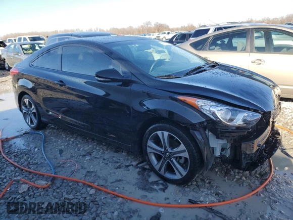 2013 Hyundai Elantra Coupe GS with VIN KMHDH6AE0DU001327, listed as a Copart auction lot 82601274 with 45,293 mi miles and Salvage Title. Bid and sale history available at carsss.com. Image 4.