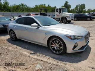 2019 Genesis G70 3.3T Advanced with VIN KMTG74LE1KU013927, listed as a Copart auction lot 63079074 with 49,580 mi miles and Salvage Title. Bid and sale history available at carsss.com. Image 4.