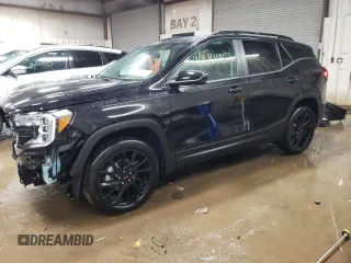 2024 GMC Terrain SLE with VIN 3GKALTEG2RL385472, listed as a Copart auction lot 46896995 with 5,198 mi miles and Salvage Title. Bid and sale history available at carsss.com. Image 1.