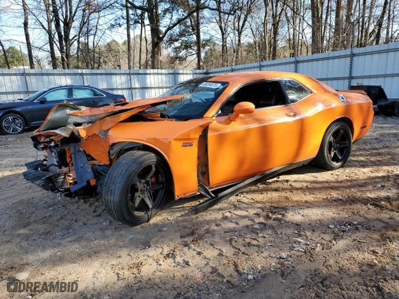2012 Dodge Challenger SRT8 392 with VIN 2C3CDYCJ7CH157002, listed as a Copart auction lot 48034975 with 0 mi miles and Salvage Title. Bid and sale history available at carsss.com. Image 1.