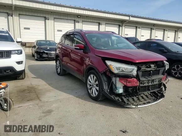 2017 Ford Escape Titanium with VIN 1FMCU0J99HUA37823, listed as a Copart auction lot 48224185 with 133,633 mi miles and Salvage Title. Bid and sale history available at DreamBid. Image 12.
