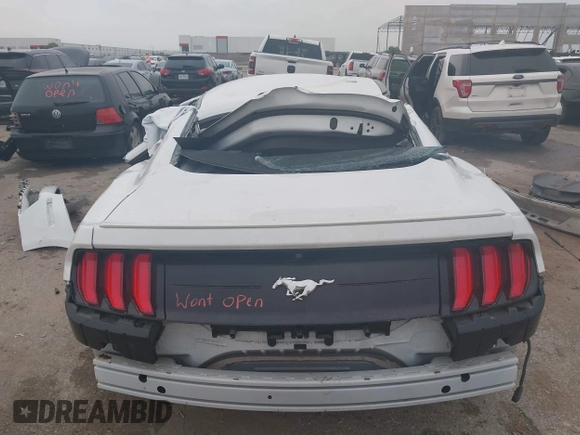 2019 Ford Mustang EcoBoost with VIN 1FA6P8THXK5120597, listed as a IAAI auction lot 42404666 with 37,968 mi miles and . Bid and sale history available at DreamBid. Image 17.