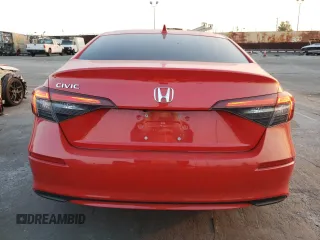 2025 Honda Civic Sedan LX with VIN 2HGFE2F24SH537339, listed as a Copart auction lot 87740365 with 5,214 mi miles and Salvage Title. Bid and sale history available at carsss.com. Image 6.