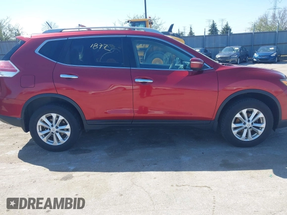 2014 Nissan Rogue SV with VIN 5N1AT2MV7EC829288, listed as a IAAI auction lot 41991872 with 266,094 mi miles. Bid and sale history available at carsss.com. Image 14.