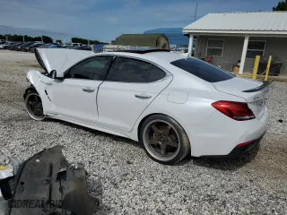 2019 Genesis G70 2.0T Advanced with VIN KMTG34LA2KU023553, listed as a Copart auction lot 57225804 with 71,266 mi miles and Salvage Title. Bid and sale history available at carsss.com. Image 2.
