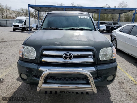 2005 Toyota Tundra SR5 with VIN 5TBET34105S496870, listed as a Copart auction lot 49917585 with 216,721 mi miles and Salvage Title. Bid and sale history available at carsss.com. Image 5.