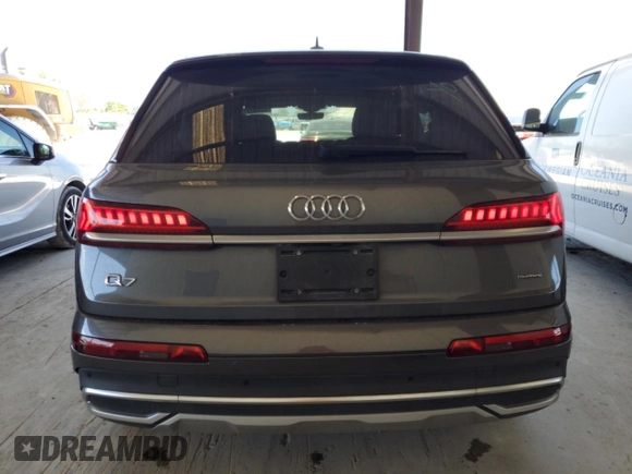 2021 Audi Q7 Premium with VIN WA1AJAF77MD029807, listed as a Copart auction lot 49939595 with 66,559 mi miles and Salvage title. Bid and sale history available at DreamBid. Image 6.