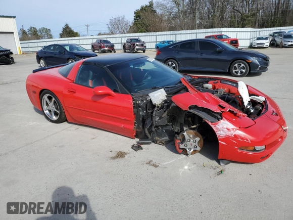 2002 Chevrolet Corvette with VIN 1G1YY22G125112810, listed as a Copart auction lot 48339965 with 100 mi miles and Salvage Title. Bid and sale history available at carsss.com. Image 4.