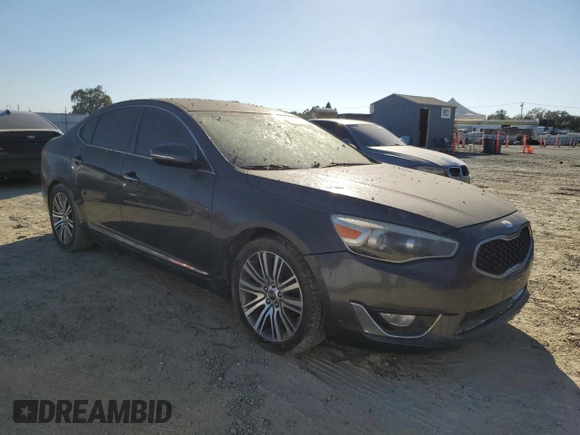 2014 Kia Cadenza Premium with VIN KNALN4D78E5128880, listed as a Copart auction lot 76414274 with 182,942 mi miles and Salvage Title. Bid and sale history available at carsss.com. Image 4.