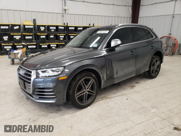 2020 Audi SQ5 Premium Plus with VIN WA1B4AFY4L2124453, listed as a Copart auction lot 38367533 with 0 mi miles. Bid and sale history available at carsss.com. Image 1.
