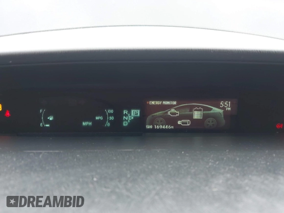 2013 Toyota Prius One with VIN JTDKN3DU9D5656134, listed as a IAAI auction lot 41900724 with 169,446 mi miles. Bid and sale history available at carsss.com. Image 7.