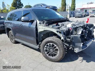 2023 Toyota Sequoia SR5 with VIN 7SVAAABA1PX012159, listed as a IAAI auction lot 41680445 with 15,623 mi miles. Bid and sale history available at carsss.com. Image 1.