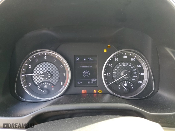 2020 Hyundai Elantra Value Edition with VIN KMHD84LF2LU969518, listed as a Copart auction lot 52462805 with 80,192 mi miles and Salvage Title. Bid and sale history available at carsss.com. Image 9.