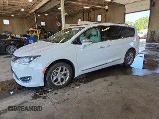 2018 Chrysler Pacifica Limited with VIN 2C4RC1GG0JR247355, listed as a Copart auction lot 63254345 with 97,747 mi miles and Salvage title. Bid and sale history available at DreamBid. Image 1.