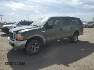 2000 Ford Excursion Limited z VIN 1FMNU43S3YEE17718, wystawiony jako Copart lot #56458175 z przebiegiem 207 715 mil mil oraz Szkoda całkowita • Salvage title. Historia ofert i sprzedaży dostępna na DreamBid. Obrazek 1.