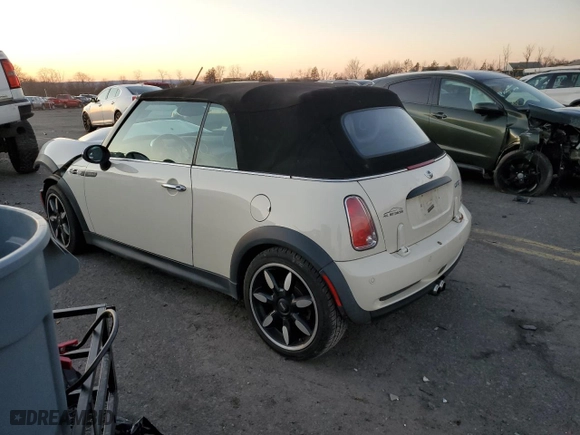 2008 MINI Cooper Convertible S with VIN WMWRH33508TU80962, listed as a Copart auction lot 84747434 with 126,450 mi miles and Salvage Title. Bid and sale history available at carsss.com. Image 2.