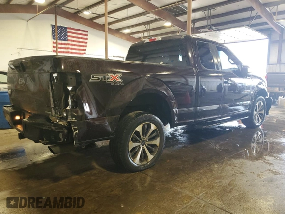 2020 Ford F-150 XL with VIN 1FTEX1EP4LKD63889, listed as a Copart auction lot 64065785 with 39,801 mi miles and Salvage title. Bid and sale history available at DreamBid. Image 3.
