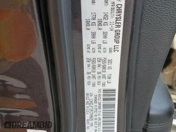 2015 Dodge Durango Special Service с VIN 1C4SDJFT3FC709629, выставлен на аукционе Copart как лот 68443354 с пробегом 124 413 миль миль и Списание • Salvage title. История ставок и продаж доступна на DreamBid. Изображение 15.