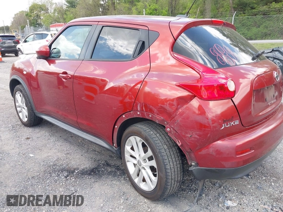 2014 Nissan Juke S with VIN JN8AF5MV7ET484233, listed as a IAAI auction lot 42146327 with 106,477 mi miles and . Bid and sale history available at carsss.com. Image 3.