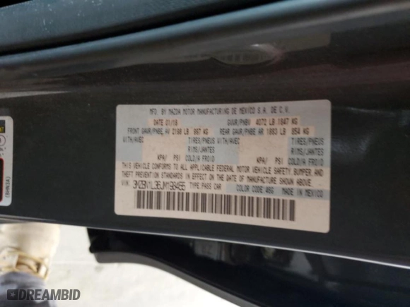 2018 Mazda Mazda3 5-Door Touring with VIN 3MZBN1L36JM198455, listed as a Copart auction lot 46163605 with NaN miles and Salvage Title. Bid and sale history available at carsss.com. Image 12.