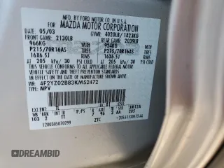 2003 Mazda Tribute DX with VIN 4F2YZ02B83KM52472, listed as a Copart auction lot 68642804 with 179,193 mi miles and Salvage Title. Bid and sale history available at carsss.com. Image 15.