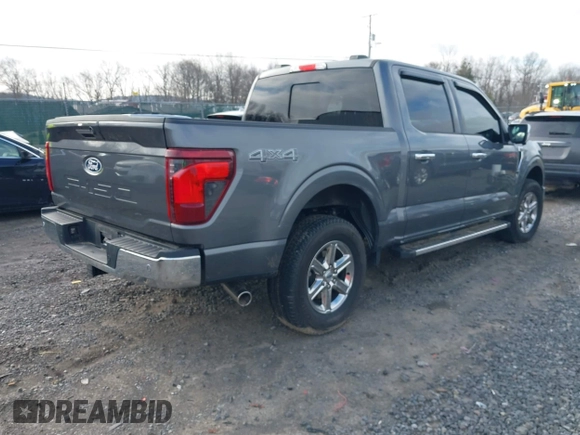 2024 Ford F-150 XLT with VIN 1FTEW3LPXRFA58948, listed as a IAAI auction lot 41537215 with 14,887 mi miles. Bid and sale history available at carsss.com. Image 4.