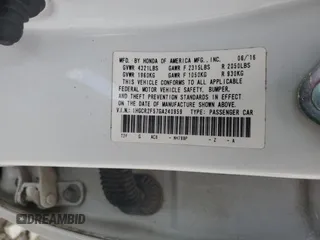 2016 Honda Accord Sport with VIN 1HGCR2F57GA240959, listed as a Copart auction lot 61843115 with Not provided miles and Salvage title. Bid and sale history available at DreamBid. Image 13.